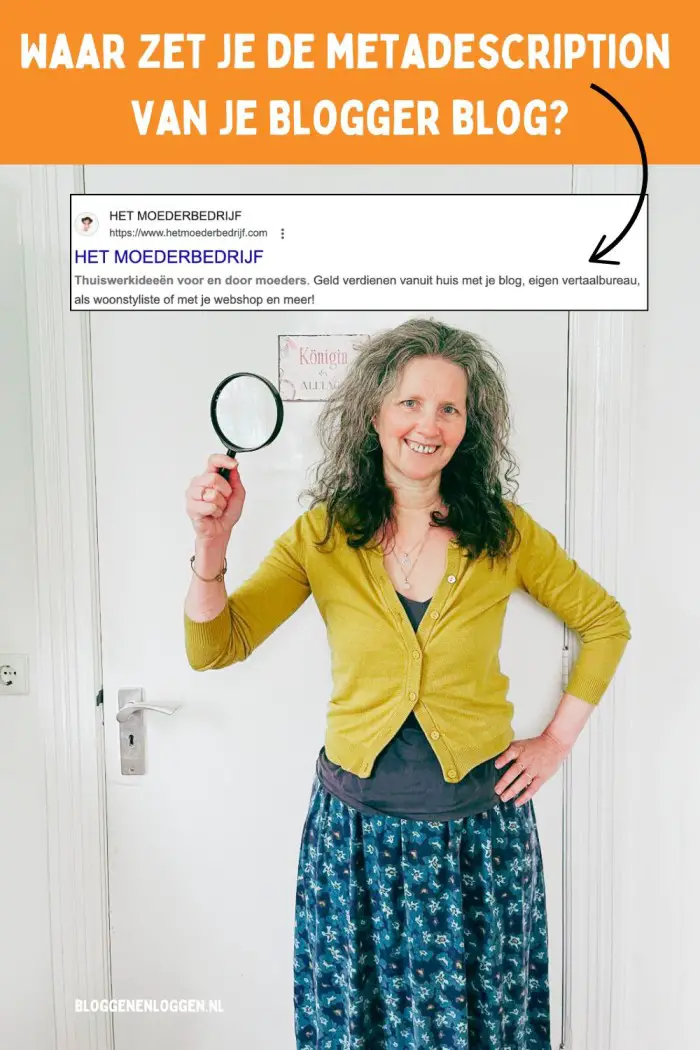 Waar zet je de metadescription van je Blogger blog 1