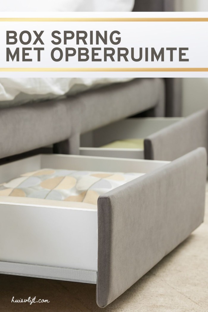 box spring met opbergruimte