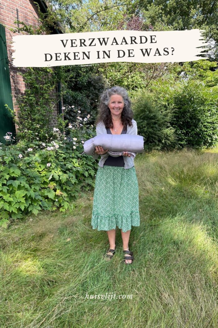 verzwaarde deken in de was