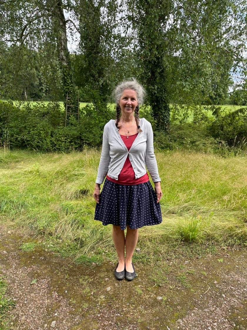 blauw rokje outfit