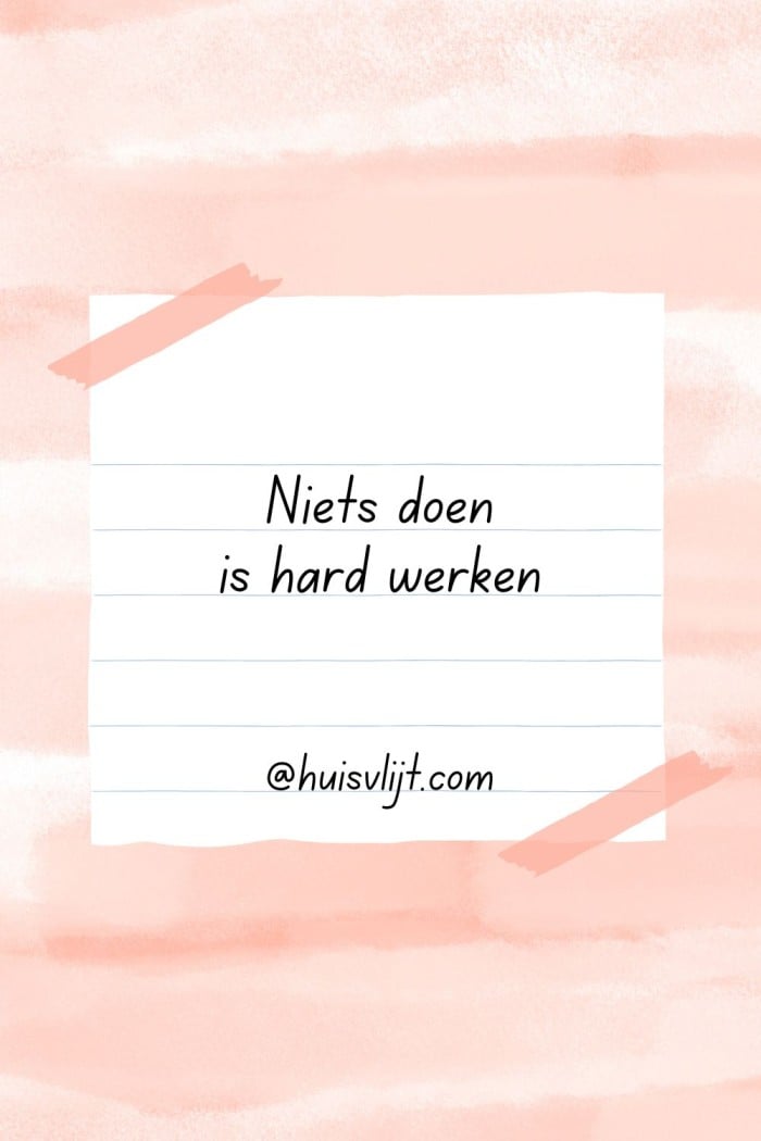 niets doen