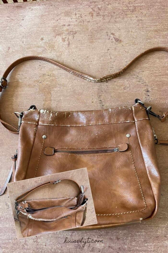 bruine schoudertas