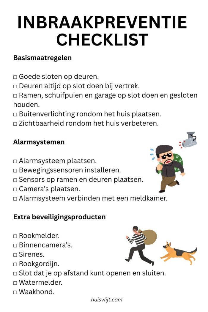 inbraakpreventie checklist