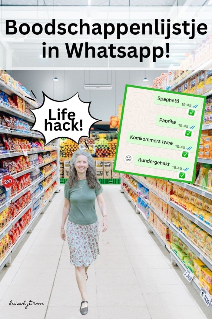boodschappenlijstje in Whatsapp
