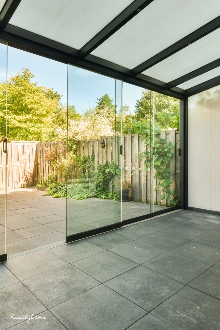 glazen schuifwand buiten
