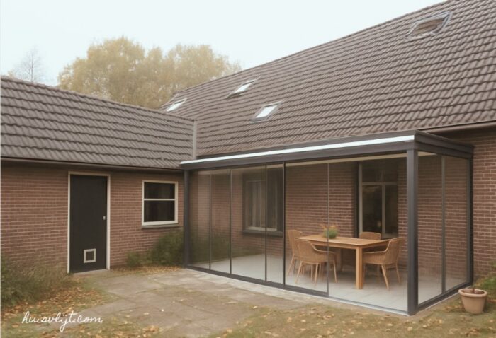 glazen schuifwand overkapping