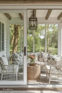 veranda met glazen schuifwand