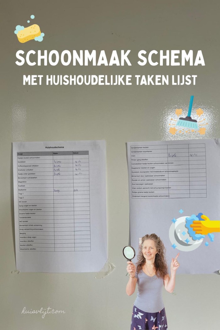 schoonmaak schema