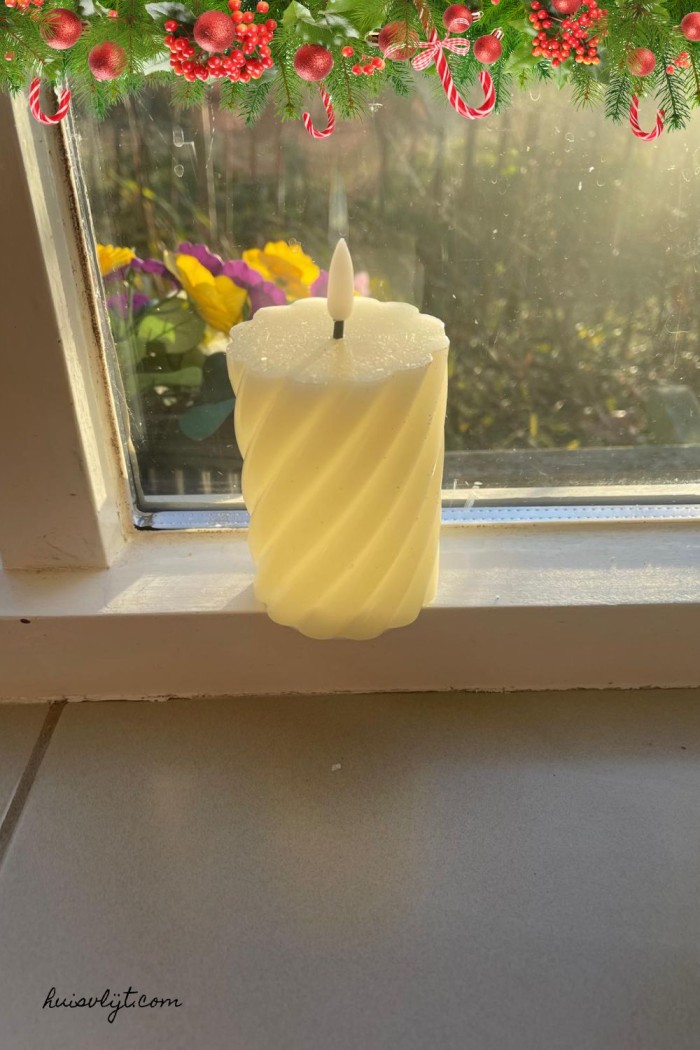 kerstdecoratie keukenraam