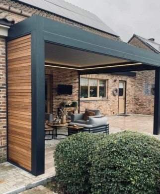 terrasoverkapping met lamellendak