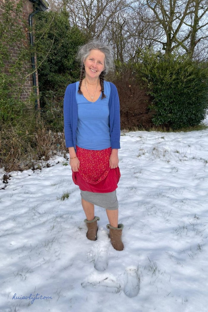 lange rok in de winter