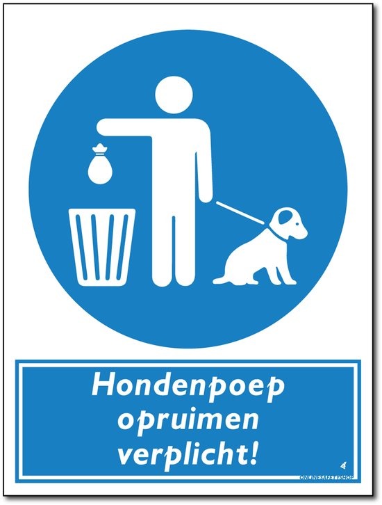 hondenpoep opruimen bord