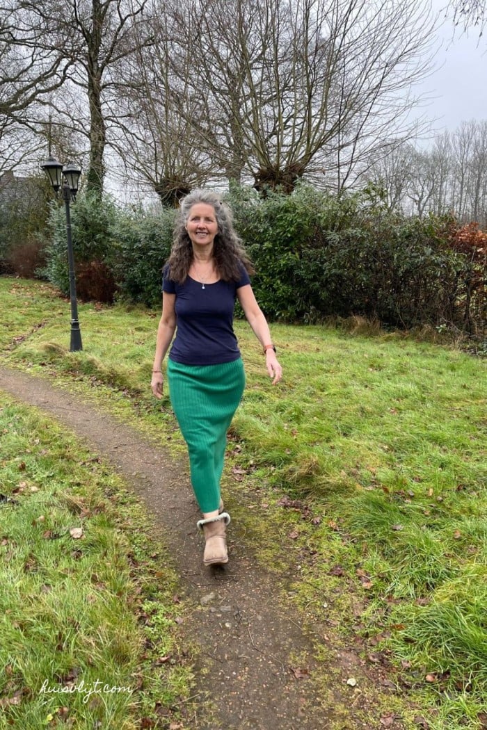 groene rok outfit winter