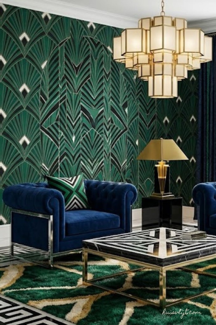 art deco living room