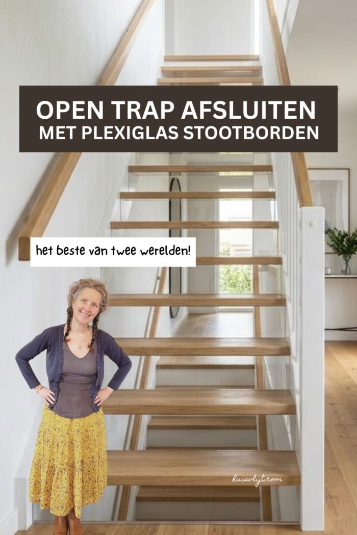 open trap afsluiten met plexiglas stootborden