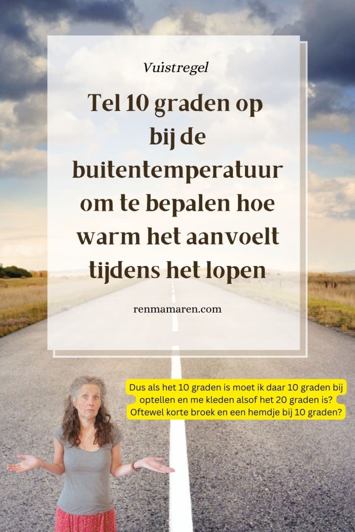 hardloopkleding vuistregel