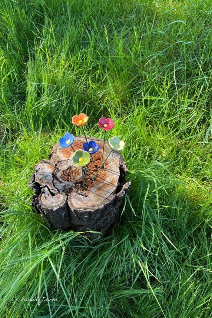 Boomstam decoratie idee: creatief met een stuk boomstam 2 creatief met een boomstam