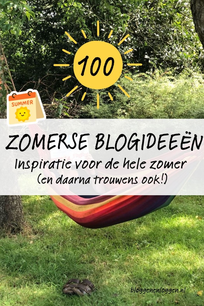 100 blog ideeen voor de zomer