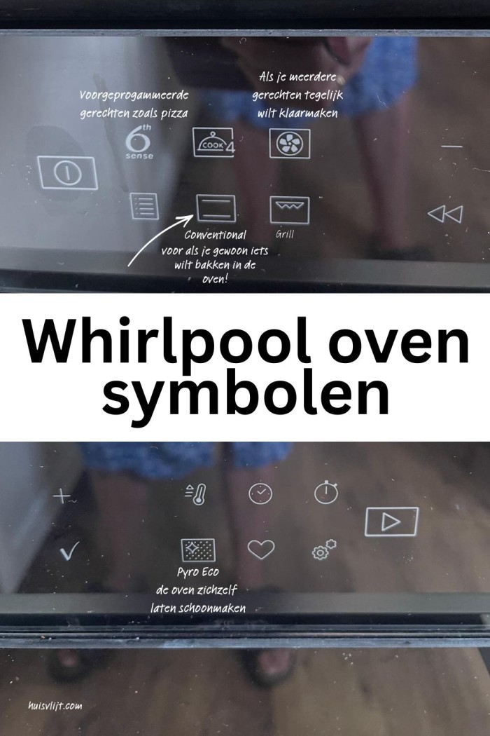 whirlpool oven symbolen