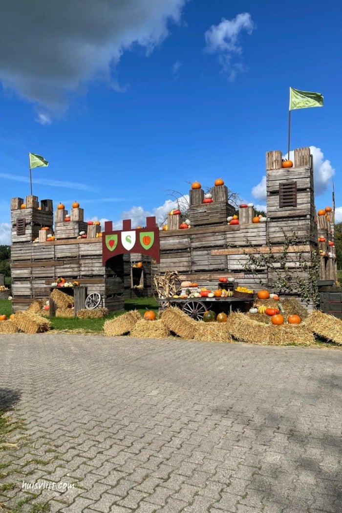 Pompoenparadijs tip: Pompoen decoraties 2 kasteel van houten vlonders