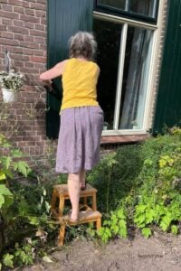 klom ik op het trapje
